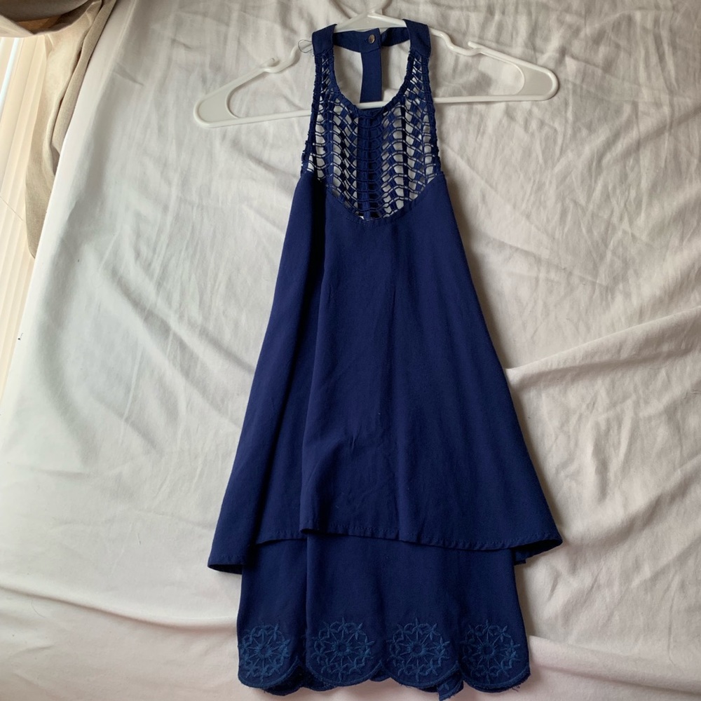 Francesca’s blue halter top